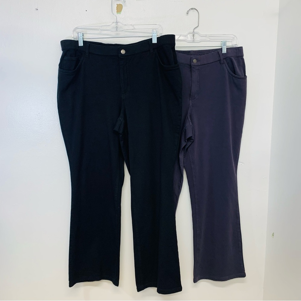 Denim‎ Co Knit Denim Boot Cut Jeans 18WP Petite   Lot of 2 Comfy Stretch Casual